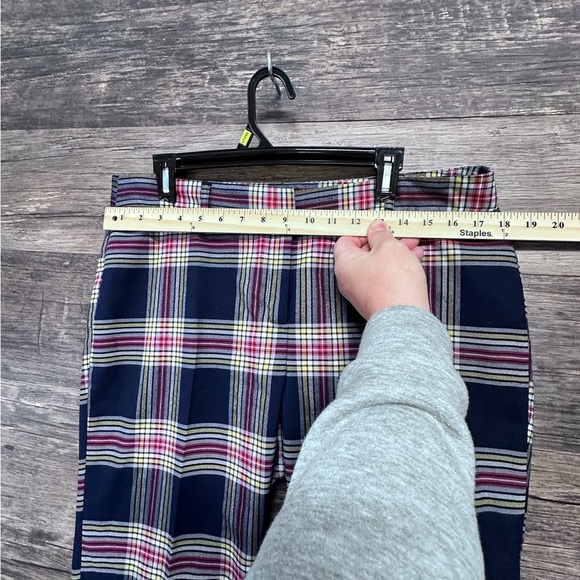 Crown & Ivy Red Blue Womens Button Down Plaid Shirt & Pant Set - Picture 10 of 11